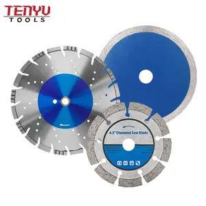 Diamond Segmented Turbo Rim Cutter Saw Blade Super Thin Diamond Cutting Blade Granite, Hard Concrete and Bricks 65mn Steel