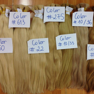 Vente en gros d'extensions de cheveux naturels lisses blonds 613 vietnamiens bruts, donneur unique, cheveux vierges en vrac de haute qualité, doublement étirés - Product Image 1