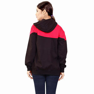 Sudadera con capucha para mujer, con bolsillos laterales y cremallera, informal, de gran tamaño, con cordón, venta al por mayor - Product Image 5