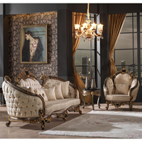 Ensembles de fauteuils design pour la maison, ensembles de canapés Chesterfield, meubles de style turc avec structure en bois, mobilier royal