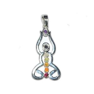 Pendentif personnalisé en agate chakra pour homme, pierre précieuse Feng Shui, gravure sur mesure - Product Image 1