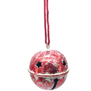 METAL <b>LARGE</b> IRON GOLDEN JINGLE BELL BEST QUALITY CHRISTMAS HANGING <b>ORNAMENT</b> DESIGNER CHRISTMAS BALL - Product Image 4