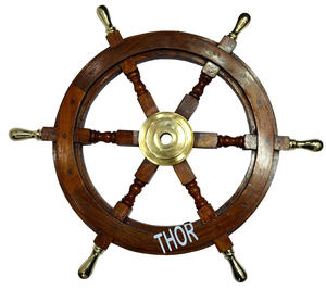 Timón de Barco Náutico de 18 Pulgadas, Timón de Barco de Latón Macizo Hecho a Mano, Decoración de Pared para el Hogar, Artículo de Regalo - Product Image 3
