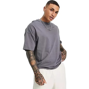 Camiseta extragrande de microfibra cómoda para hombre, Camiseta de punto con estampado de patrón sólido transpirable de secado rápido, venta al por mayor 2025 - Product Image 1