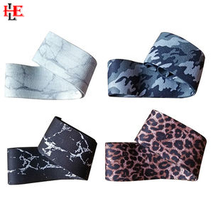 2025, venta al por mayor, juegos de bandas de resistencia de bucle impresas personalizadas de fábrica, tela de poliéster duradera con logotipo personalizado para ejercicio en casa, deporte - Product Image 2