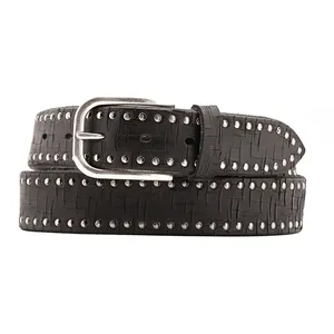 4Cm Accessoires Casual Echt Lederen Gesp Riem Gemaakt In Italië Cuoio Korst Intagliato Mannen 100% Echt Leer 120cm