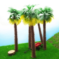 Palmiers tropicaux miniatures verts 16 cm en PE fabriqués en Chine pour la décoration miniature