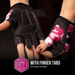 Unisex <b>Weight</b> Lifting <b>Gloves</b> Custom Made Camo Printed Half Finger Gym <b>Gloves</b> with Non-Slip Feature Latest Design - Product Image 6