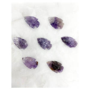 Puntas de flecha de GEMA de amatista, Color púrpura Natural, venta al por mayor, 2022 - Product Image 1