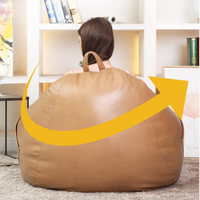 Canapé personnalisé luxueux en cuir PU, pouf paresseux, en forme de goutte d'eau, pour salon, personnalisé