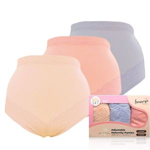 Bmama Meilleur Prix Pack 3 Taille Haute Maternité Réglable Bosse Confortable Plein Coton Taille Libre Respirant Doux Solide Coupe Haute - Product Image 1