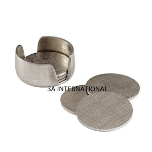 New Arrival Looking Set of 6 Two Tone Finished Round Shape Tabletop Decoration Coaster Tabletop Decoration Hot Selling - Product Image 3