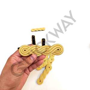 อินทรธนูไหล่เครื่องแบบปักตามสั่งสีทองล้วน - Product Image 1