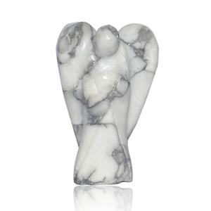 คริสตัลหินฮาวไลต์แกะสลักคริสตัลสีขาวรูปนางฟ้าสำหรับตกแต่งบ้านขนาด2ถึง2.5นิ้ว - Product Image 1