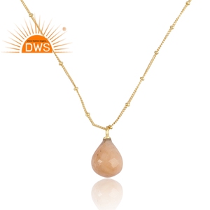 925 Sterling Silver Natural <b>Pink</b> Amazonite Gemstone Pendant <b>Necklace</b> Jewelry for Women Gift for Her - Product Image 2