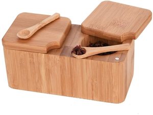 Salt Pepper Spice Box Cellars Pinch <b>Pot</b> with Magnetic Lid-2 <b>Pot</b> <b>for</b> <b>Herbs</b> and Spices + 2pcs Mini Salt Spoon - Product Image 4