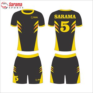 Kit de Football par Sublimation rouge et noir pour hommes, uniforme d'équipe de Football, personnalisé, prix de gros, - Product Image 2