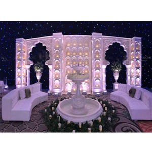 Mur bougies Jharokha de mariage musulman, 30 pièces, scène de cérémonie de mariage rétro, de style british - Product Image 1