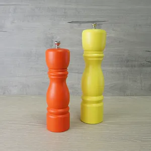 [Holar] Taiwan Made New Colorful Wood Salt Pepper Grinder With Adjustable Rotor