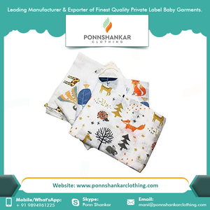 <b>Swaddle</b> <b>Blanket</b> Custom 100% Cotton Baby <b>Swaddle</b> Muslin <b>Blanket</b> - Product Image 4