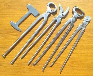 Kit de ferrage pour l'entretien des sabots de cheval avec outils de ferrage et instruments chirurgicaux vétérinaires, certifié CE - Product Image 3
