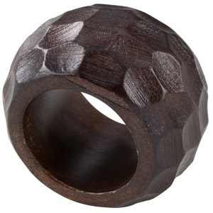 Serviettes de Table en bois faites à la main, mignonnes, rondes, en bois, pour la Table du dîner, couleur brun foncé, 1 pièce - Product Image 3