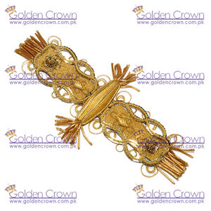 Wholesale Customized Color Sew-On <b>Lace</b> Embroidered Chancellor Gown <b>Appliques</b> Badge - Product Image 2