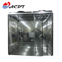 Cabine de production modulaire ACDT Classe 100 à parois souples et flux d'air, nouvelle cabine de production personnalisable pour usines de fabrication, garantie 1 an