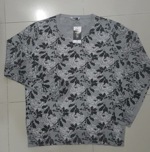 Suéter de cuello de manga larga para mujer de Otoño de calidad Premium 100% algodón negocios Casual marca etiqueta Bangladesh Stock impreso - Product Image 3