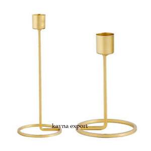 เชิงเทียนโลหะสีทองทำด้วยมือเชิงเทียนโลหะชุบทองดีไซน์โดดเด่นเชิงเทียนโลหะ - Product Image 1