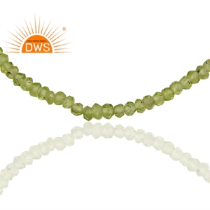Collier de pierres précieuses perlées en péridot naturel en argent Sterling fin pour femmes bijoux pour femmes cadeau pour elle - Product Image 2