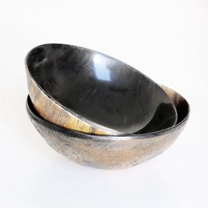 ชามเขาควายทำด้วยมือดีไซน์แกะสลัก2ชิ้นชามฮอร์นขัดเงา - Product Image 5