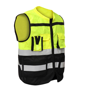 High Visibility Security Reflective <b>Vest</b> Pockets Design Reflective <b>Vest</b> Outdoor Traffic Safety <b>Cycling</b> Wear - Product Image 1