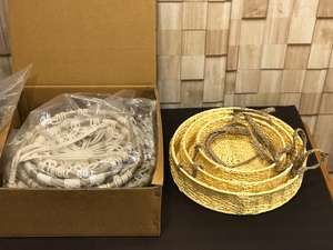 Mejor venta de mimbre Natural hecho a mano, cesta de almacenamiento de algas marinas maceta jardinera colgante cesta colgante - Product Image 6