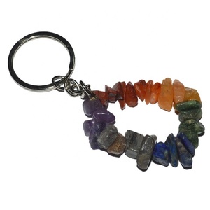 Porte-clés Chakra Reiki - Porte-clés en éclats d'agate - Product Image 1