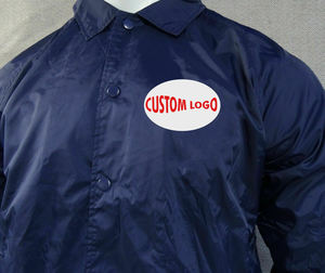 เสื้อแจ็กเก็ตพิมพ์ลายสำหรับผู้ชาย,เสื้อโค้ชโพลีเอสเตอร์พิมพ์ลายปักโลโก้ได้ตามต้องการ - Product Image 3