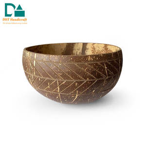 Tazón de Cáscara de Coco Natural, Estilo Tropical, Vajilla Hecha a Mano para el Hogar y Restaurantes - Product Image 4