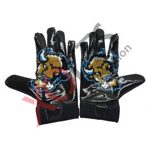 Gants de réception de football américain pour Lineman Gants de football respirants imprimés grande taille - Product Image 1