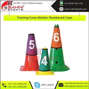Conos de agilidad de tela de plástico y poliéster de alta calidad con gorras numeradas para entrenamiento deportivo - Product Image 4