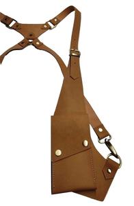 Sac de poitrine en cuir véritable à motif bonbon tendance avec rivets et lettres décoratives - Product Image 4