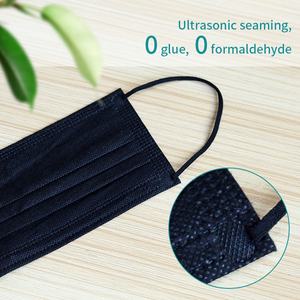 <span class=keywords><strong>Masque</strong></span> <span class=keywords><strong>chirurgical</strong></span> jetable Non tissé, produit médical noir, vente en gros en chine - Product Image 2