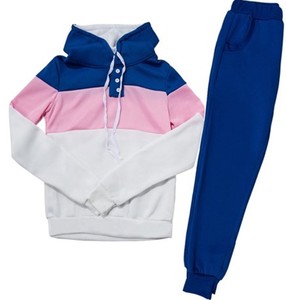 Chándal de poliéster para mujer, ropa de calle personalizada de talla grande, conjunto de 2 piezas, 2021 - Product Image 4