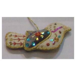 High Class Fabric Christmas Hanging Ornament Bird Shape Product - Product Image 1