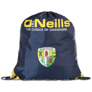 Gaa Hurling Gaelic High Quality Cheap Custom Logo Bags 210d Polyester Draw string Sports Backpack Promotional custom Polyester D