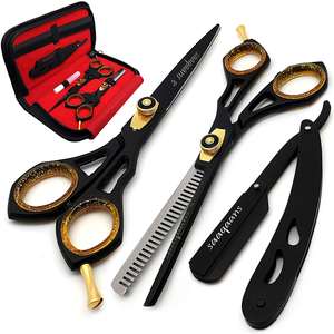 Ciseaux à cheveux professionnels-ciseaux de coupe de cheveux professionnels-longueur totale de 6.5 pouces-ciseaux de barbier à bord de rasoir pour homme - Product Image 1