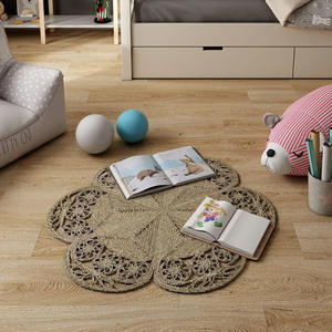 New 2022 Handwoven Foldable Area <b>Seagrass</b> <b>Rug</b> in Flower Shape Wholesale - Product Image 4