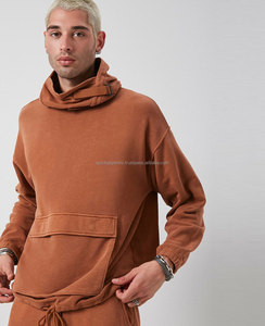 Vente en gros de sweat-shirts à capuche pour hommes en molleton uni avec poche kangourou, 100% coton, logo personnalisé OEM - Product Image 1