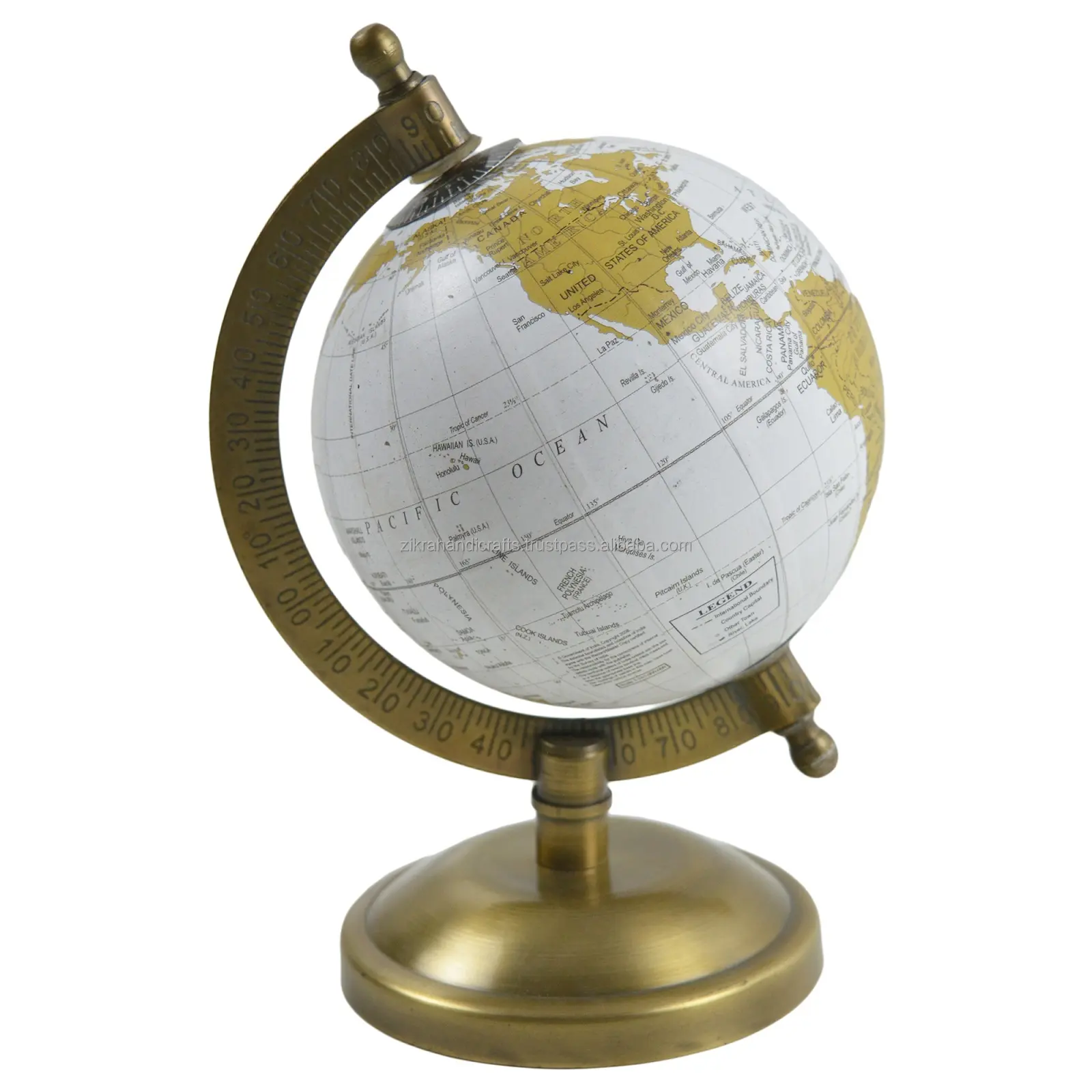 Geschilderd Ontwerp Wereldkaart Metalen Globe Met Compleet Serviesgoed Globe Voor Kantoorlaboratorium En Schoolontwerpen Aardrijkskunde Onderwijs Gebruik