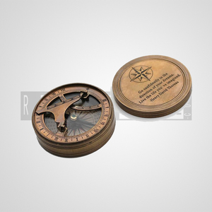 Nautical <b>Antique</b> Brass <b>Compass</b> Porthole Mirror with Leather Box Wall Mirror Pirate Decor Vintage Maritime and Home Decoration - Product Image 2
