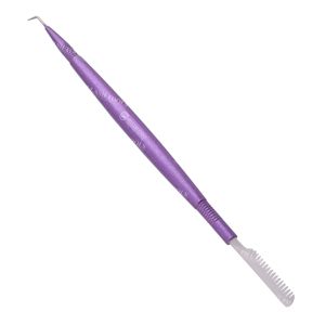 Pinceau violet en titane pour faux cils, outil de levage de cils, peigne, étiquette privée, Extension de cils, s'adapte parfaitement à côté - Product Image 2